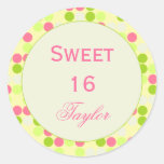 Sweet 16 Pink and Green Sticker