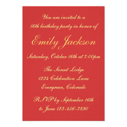 Sweet 16 pink orange zebra stripe birthday invites