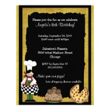 Sweet 16 Pizza Party Invitation