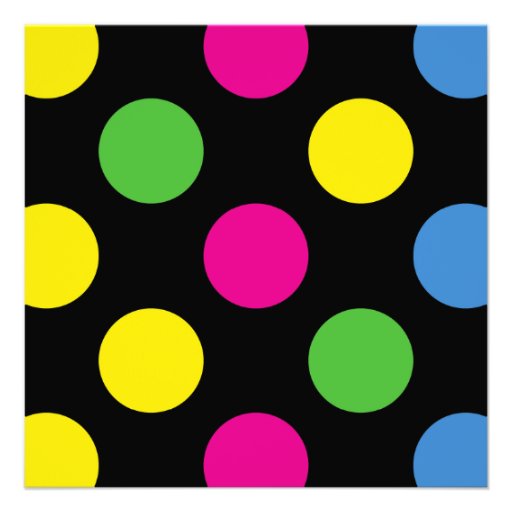 Sweet 16 Polka Dots Pink Green Yellow Blue Invites