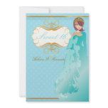 Sweet 16/ princess/polka dots custom invitations