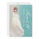 Sweet 16/ princess + teal damask personalized invitations