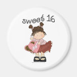 ♥ sweet 16 (sixteen) ♥ girly giggles fridge magnet