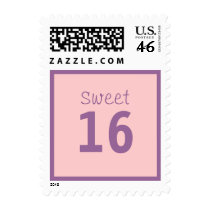 Sweet 16 Sixteen Postage stamp by patricklori Sweet 16 Sixteen Postage stamp
