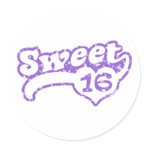Sweet 16 round sticker