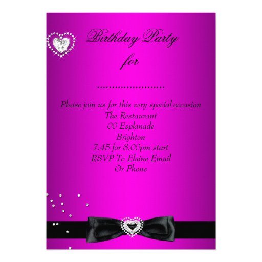 Sweet 16 Sweet Sixteen Pink Black Lace Photo Custom Announcements
