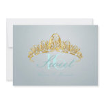 Sweet 16/ tiara/blue topaz invitations