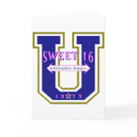 Sweet 16 University Athletic Department Greeting Cards