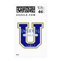 Sweet 16 University Athletic Department Postage Stamp