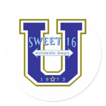 Sweet 16 University Athletic Department Stickers