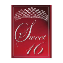 Sweet 16 with a tiara! postcard