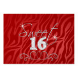 Sweet 16 With Bling Mini Birthday Invitations Business Card Template