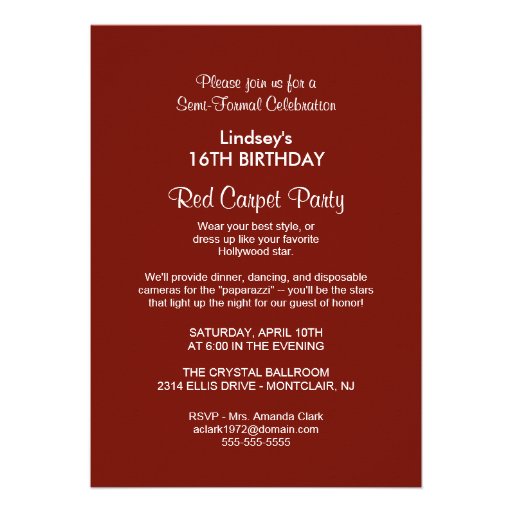 Sweet 16th Birthday Party Invitations