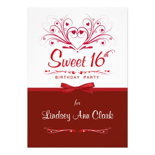 Sweet 16th Birthday Party Invitations