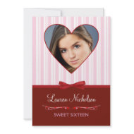 Sweet 16th Birthday Party Invitations with Photo invitation