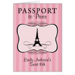 Sweet 16th Passport Invitation Cards