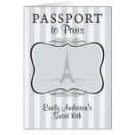 Sweet 16th Passport Invitation Greeting Card