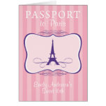 Sweet 16th Passport Invitation Greeting Cards