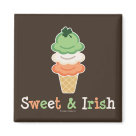 square_magnet - Show your Irish pride on St Patrick's Day or any day with our cute Irish flag colored ice cream cone topped with a shamrock on Irish tee shirts and more St. Patricks Day gifts, buttons, stationery and more merchandise for her, kids and baby. Click on the following link to see all of our cute Chrissy H. Studios Paddy's Day gifts, t-shirts and Irish tees and tops. square_magnet - Show your Irish pride on St Patrick's Day or any day with our cute Irish flag colored ice cream cone topped with a shamrock on Irish tee shirts and more St. Patricks Day gifts, buttons, stationery and more merchandise for her, kids and baby. Click on the following link to see all of our cute Chrissy H. Studios Paddy's Day gifts, t-shirts and Irish tees and tops.