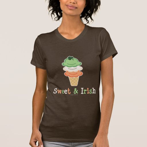 Sweet and Irish Shamrock Ice Cream Cone T shirt