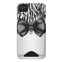 Sweet and Sassy Bowed Zebra Print Case Iphone 4 Id Cases