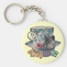 Sweet As a Cupcake kitten keychain