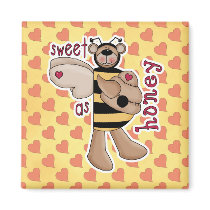 Sweet As Honey Bumble Bee Bear magnets