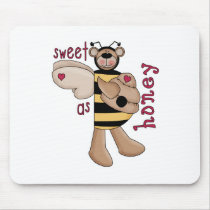 Sweet As Honey Bumble Bee Bear mousepads