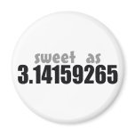Sweet as Pi Fridge Magnet