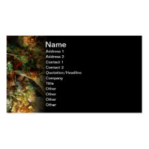 Sweet Autumn Abstract Fractal Art Business Card Templates