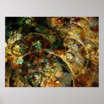 Sweet Autumn Abstract Fractal Art Posters