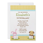 Sweet Baby Animals Birthday Invitation