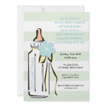 Sweet Baby Boy Bottle Shower Invitation
