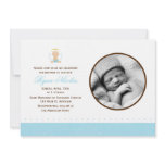 Sweet Baby Boy Photo Baptism invitations