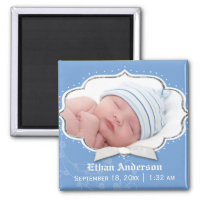 Baby  Photo Birth Announcements on Sweet Baby Boy Photo Birth Announcement Magnets By Daphne1024