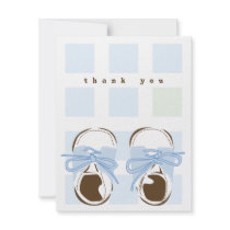 Sweet Baby Boy Saddle Shoe Note Card Personalized Invite