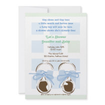 Sweet Baby Boy Saddle Shoe Shower Invitation