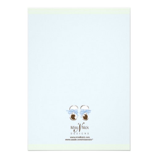 Sweet Baby Boy Saddle Shoe Shower Invitation