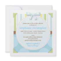 Sweet Baby Boy Stripes & Polka Dot Baby Shower