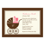 Sweet Baby Carriage Baby Shower Invitation - Pink invitations