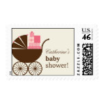Sweet Baby Carriage Custom Postage Stamp - Pink
