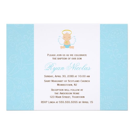 Sweet Baby Christening Announcements