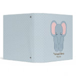 Sweet Baby Elephant Vinyl Binder