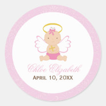 Sweet Baby Girl Baptism Stickers