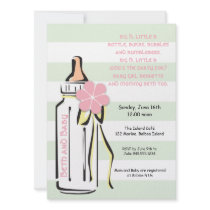 Sweet Baby Girl Bottle Shower Invitation