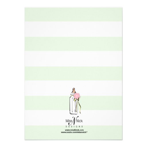 Sweet Baby Girl Bottle Shower Invitation