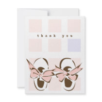 Sweet Baby Girl Shoe Note Card Announcement