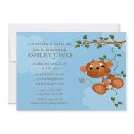 Sweet Baby Monkey Baby Shower invitation