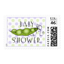 Sweet Baby Pea Baby Shower Stamp