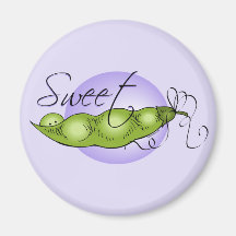 Sweet Baby Pea Fridge Magnet